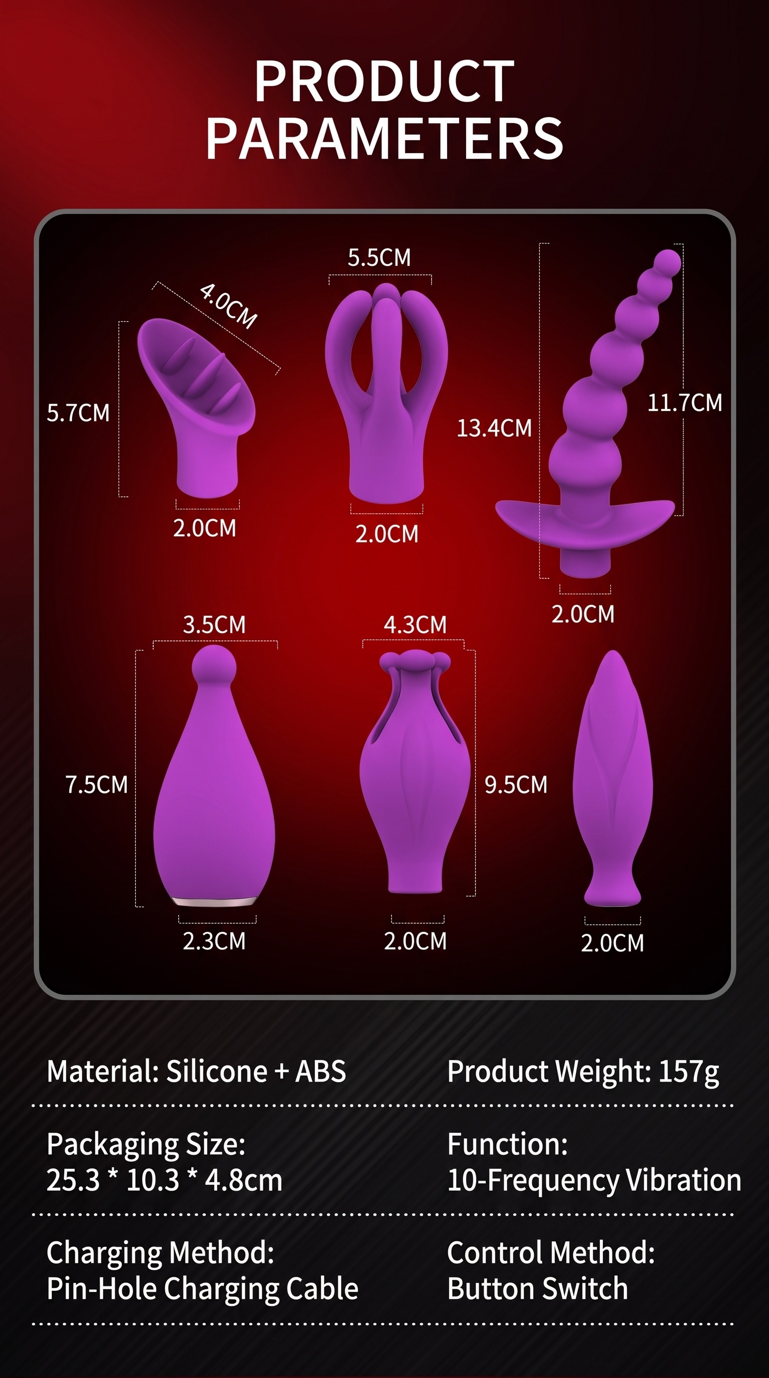 Elysium 4PCS Anal Training Butt Plug Set Detail 7