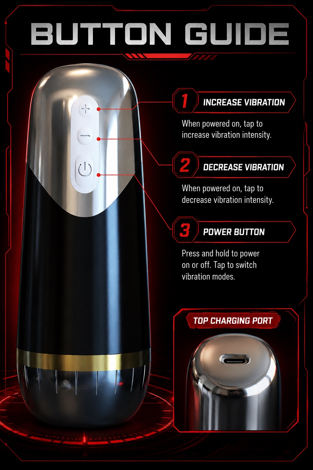 Ares Premium Male Masturbation Cup Detail 2
